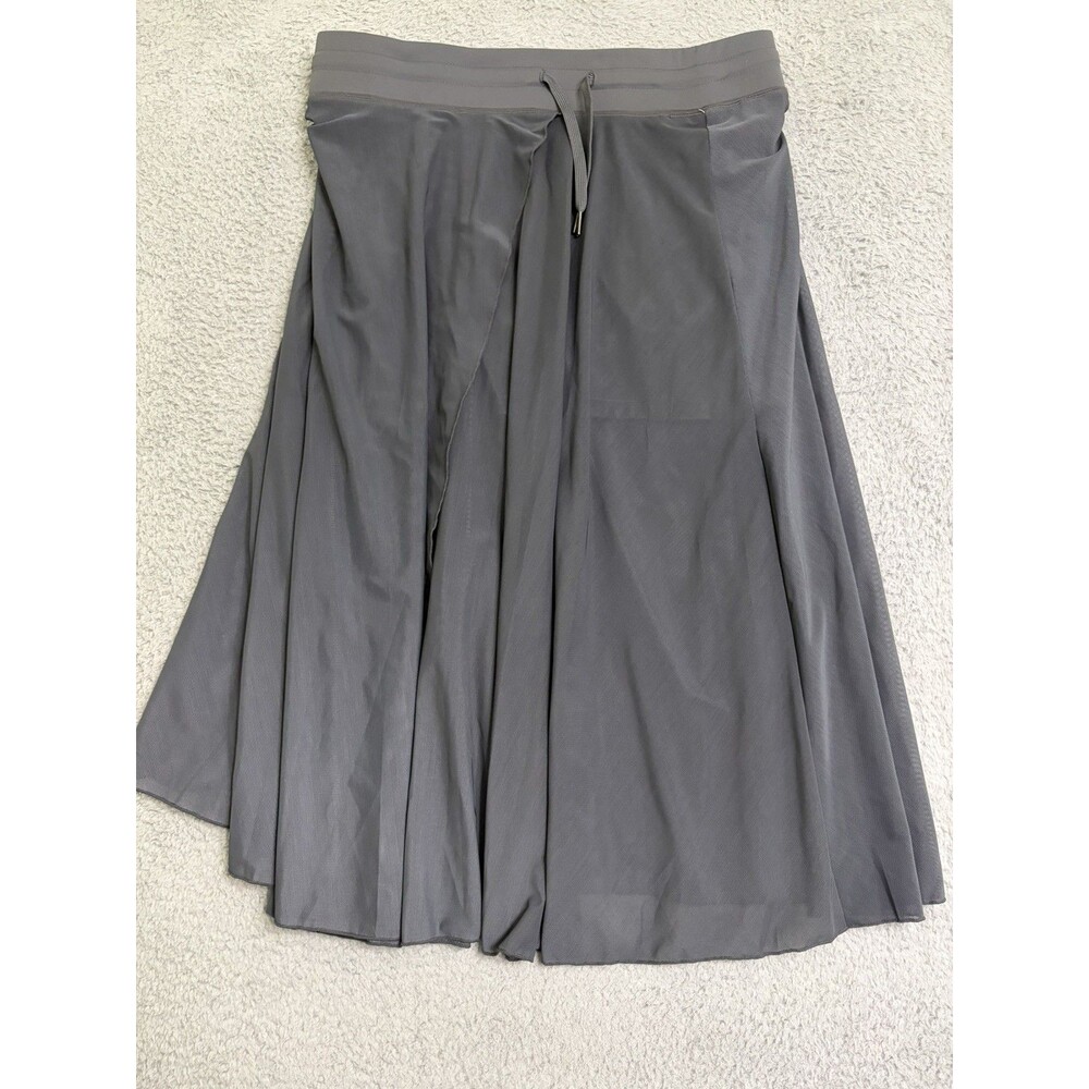 HALARA High Waisted High Low Ruffle 2-in-1 Pocket Flare Mesh Maxi Skirt NEW XL